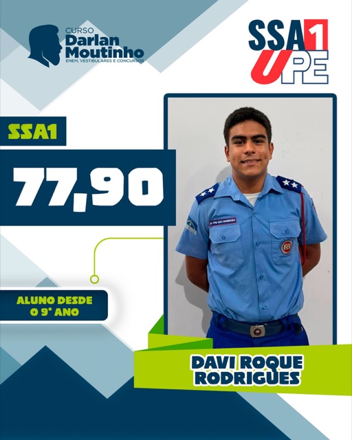 Davi tirou 77,90 no SSA 1